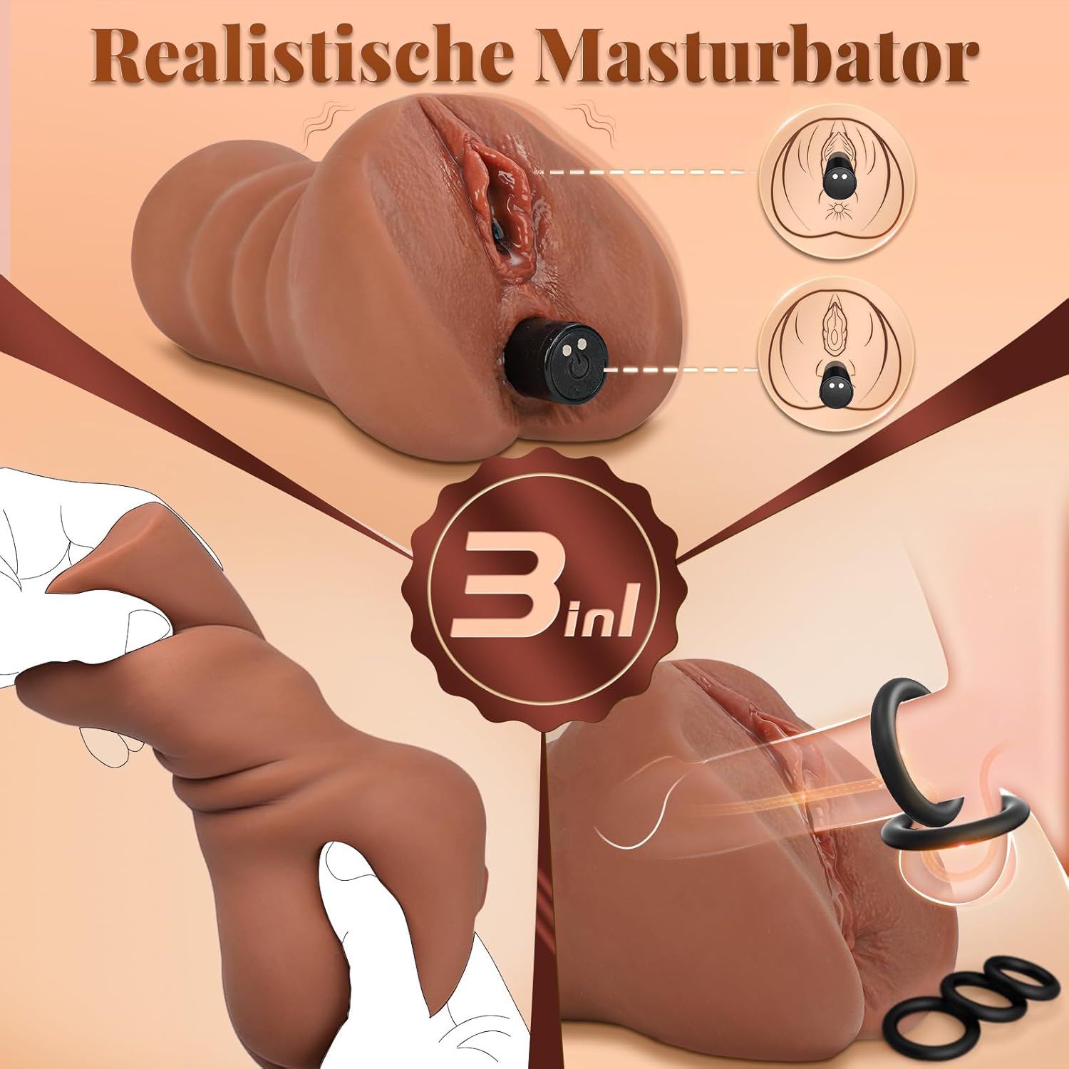 Élethű maszturbátor férfiaknak – Cacuola vagina – 1/4